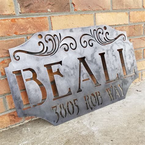 decorative metal house signs|real steel metal signs.